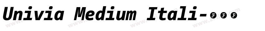 Univia Medium Itali字体转换